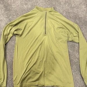 lululemon athletica Green Long Sleeve Half-Zip Shirt